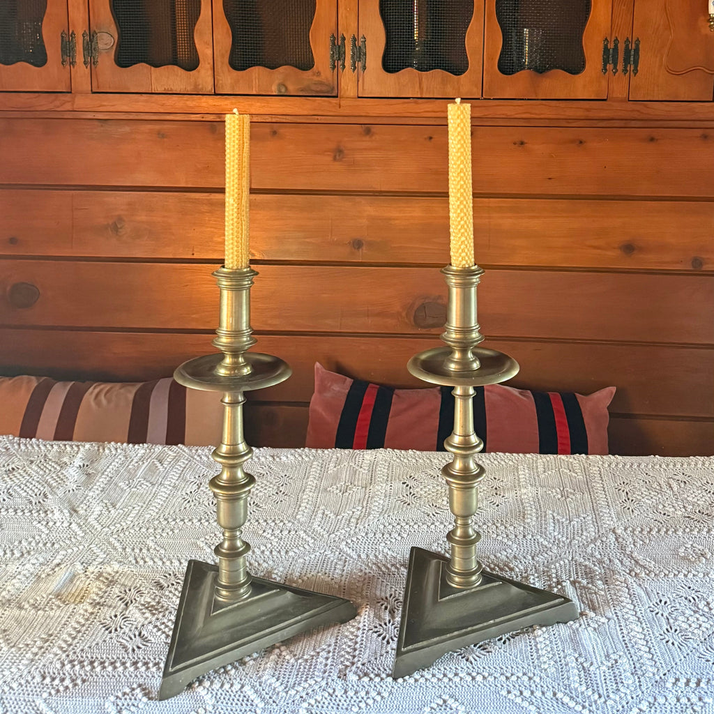 Large Brass Candlesticks