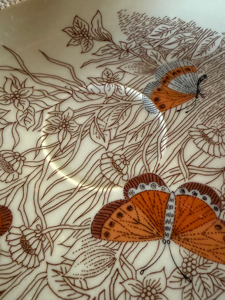 Snack Plate Set with butterflies