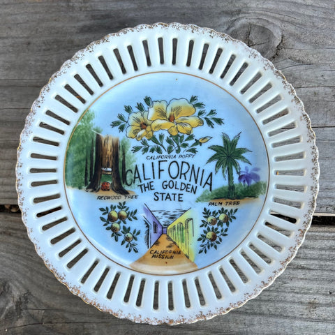 Vintage Plate The Golden State