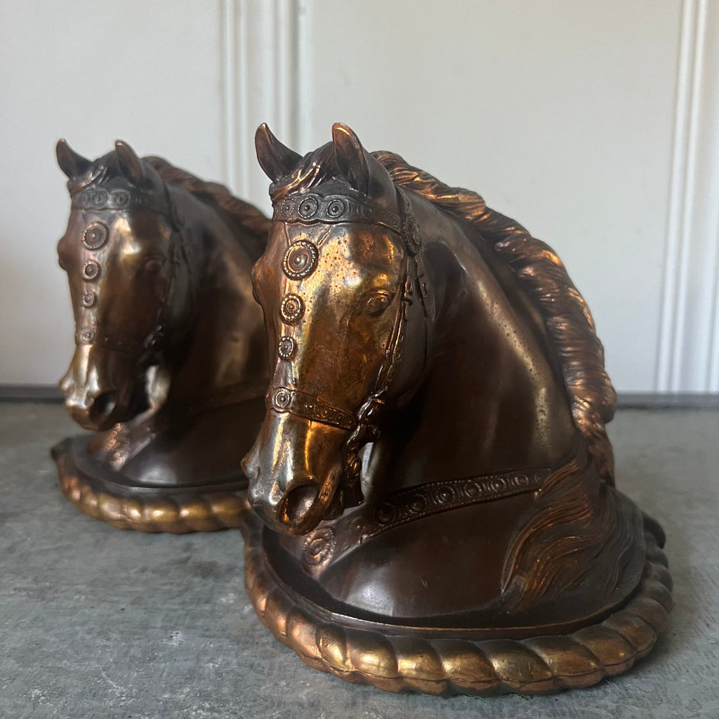 Horse Head Bookends circa 1940's