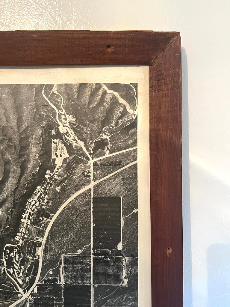 Framed Aerial Map: City of Claremont, CA. 1968