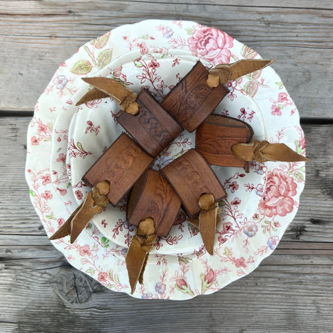Leather Napkin Ring Set